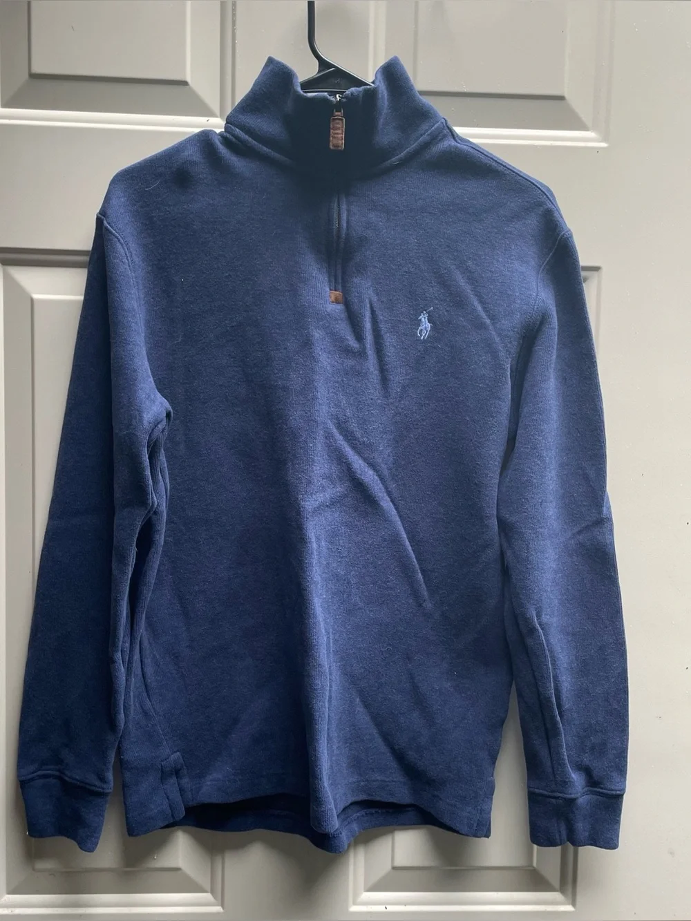 Polo Ralph Lauren blue partial zip pullover top Men Small Like new
